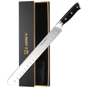 10-inch Carbon Steel Chef Knife For Beef, Turkey, And Ham, With Triple Rivet Handle (Option: 17inch)