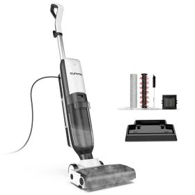 4-in-1 Steam Vacuum Mop Self-Cleaning Wet Dry Vacuum For Hardwood Floors Carpets High-Temperature Steam With LED Display (Option: Graywhite)